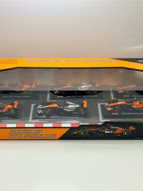 Racing Course Die-Cast Car Set - Orange and Black